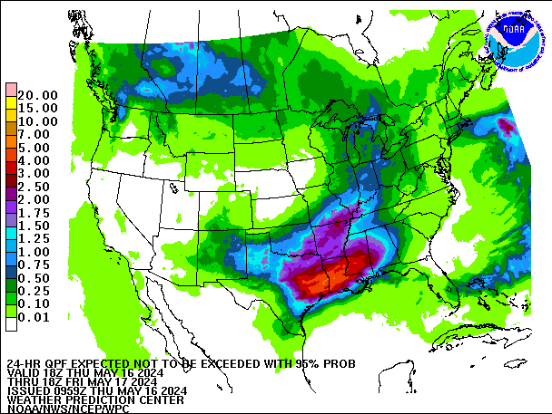 24-Hour 95th
                     Percentile QPF valid 18Z May 17, 2024