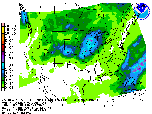 24-Hour 95th
                     Percentile QPF valid 06Z May 21, 2024