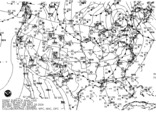 Latest United States (CONUS) surface analysis - Black and White