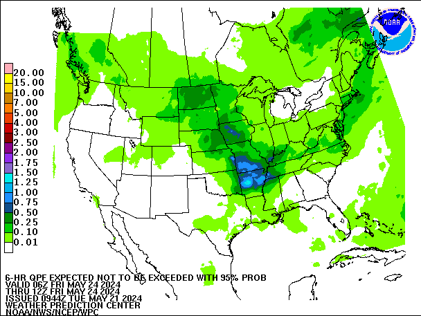 6-Hour 95th
                     Percentile QPF valid 12Z May 24, 2024