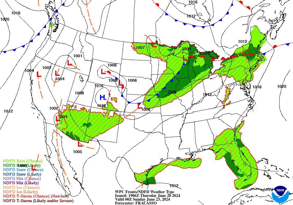 Forecast of Fronts/Pressure valid Tue 00Z