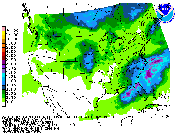 24-Hour 95th
                     Percentile QPF valid 00Z May 20, 2024