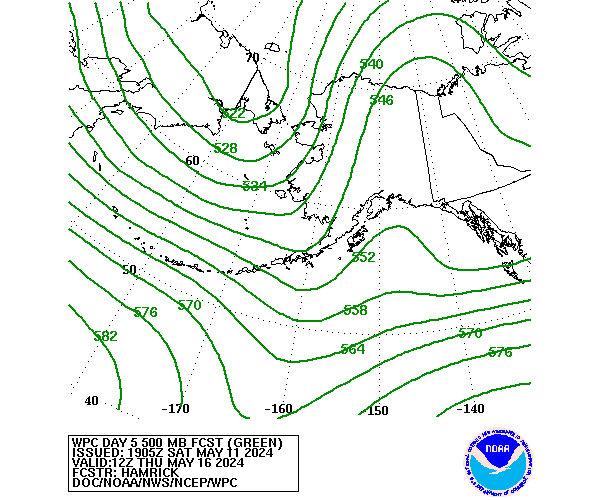 WPC Forecast of 500mb Heights valid on Day 5