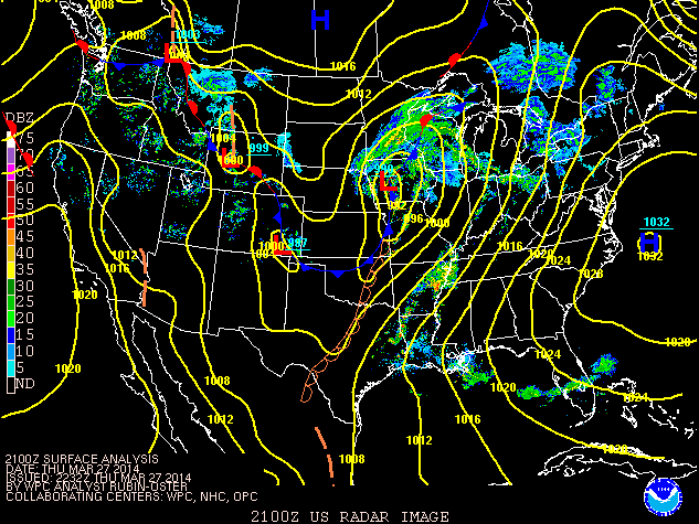 surface features map with radar from wpc archive surface features map with radar from wpc archive