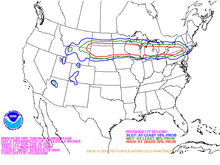 HPC Snowfall Forecast