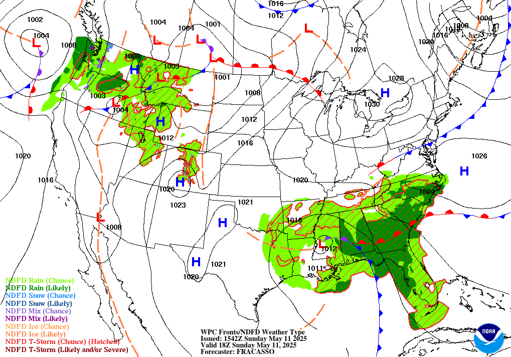 6-12 hr Forecast WX Map 