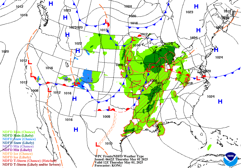 images of surface weather forecasts