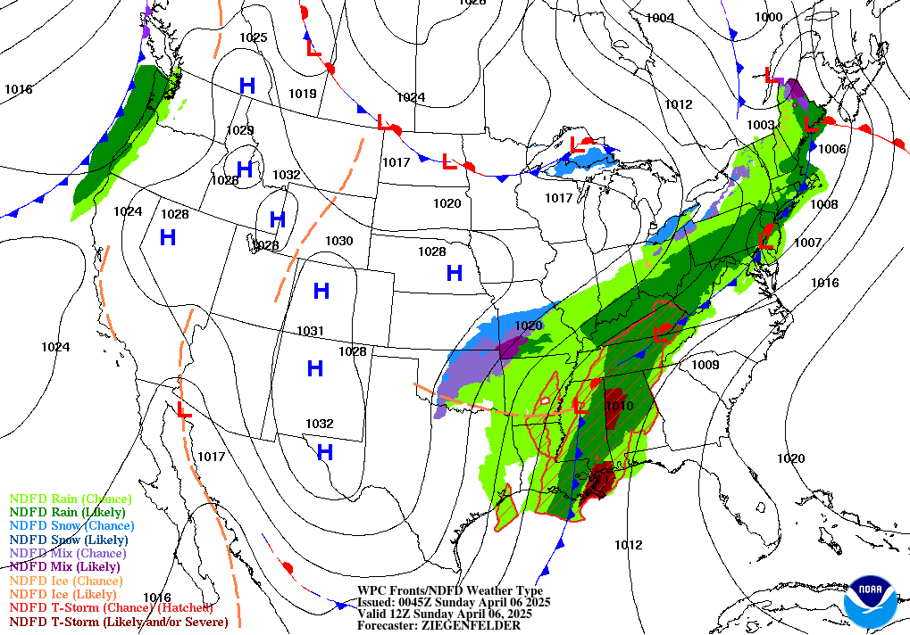 Click to view latest 12-hour fronts/precip forecast