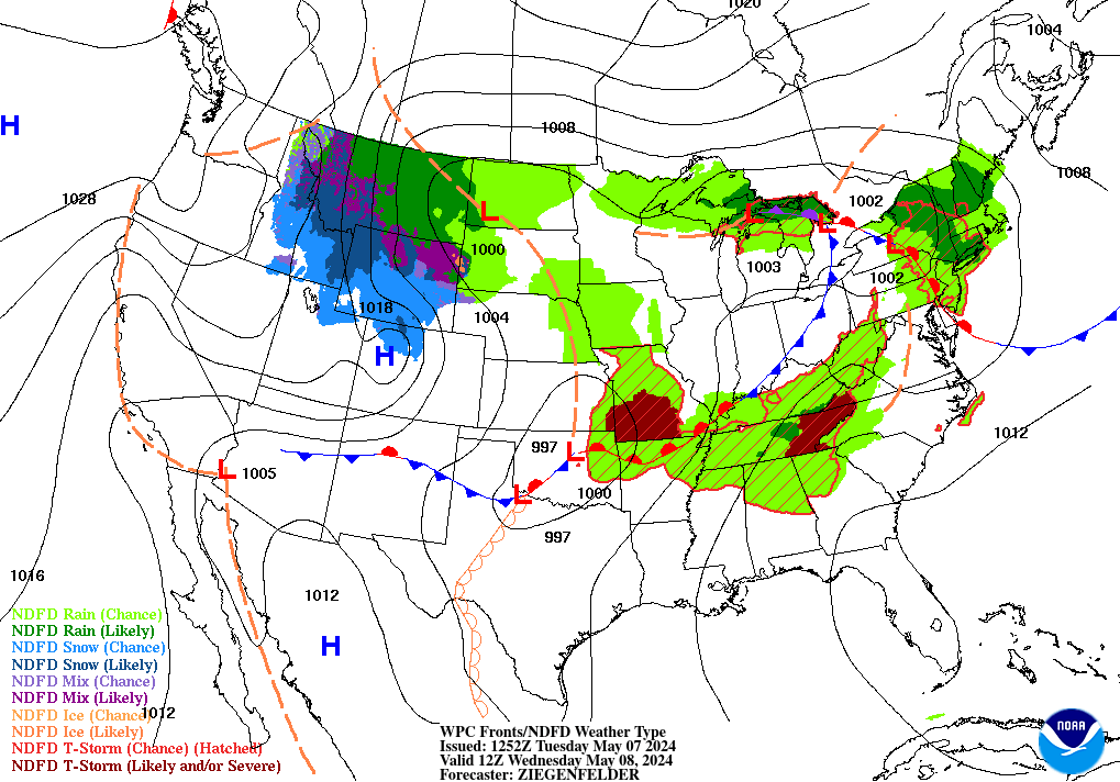 18-24 hr Forecast WX Map 