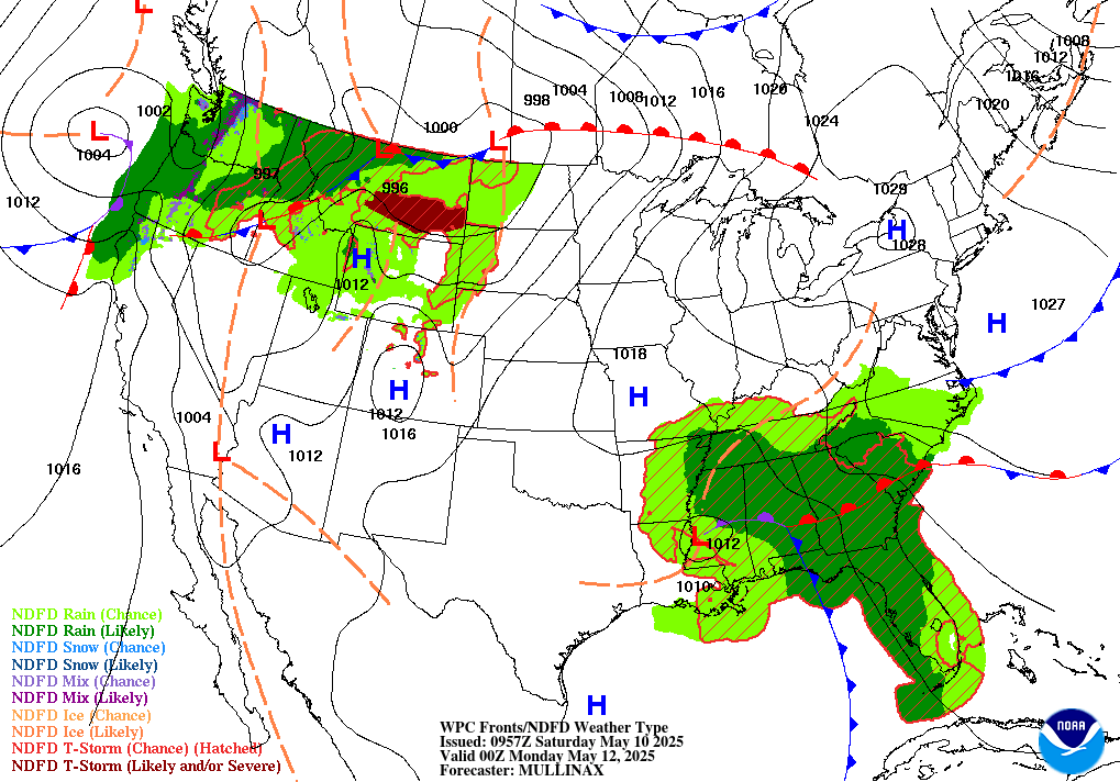 Click to view latest 12-hour fronts/precip forecast