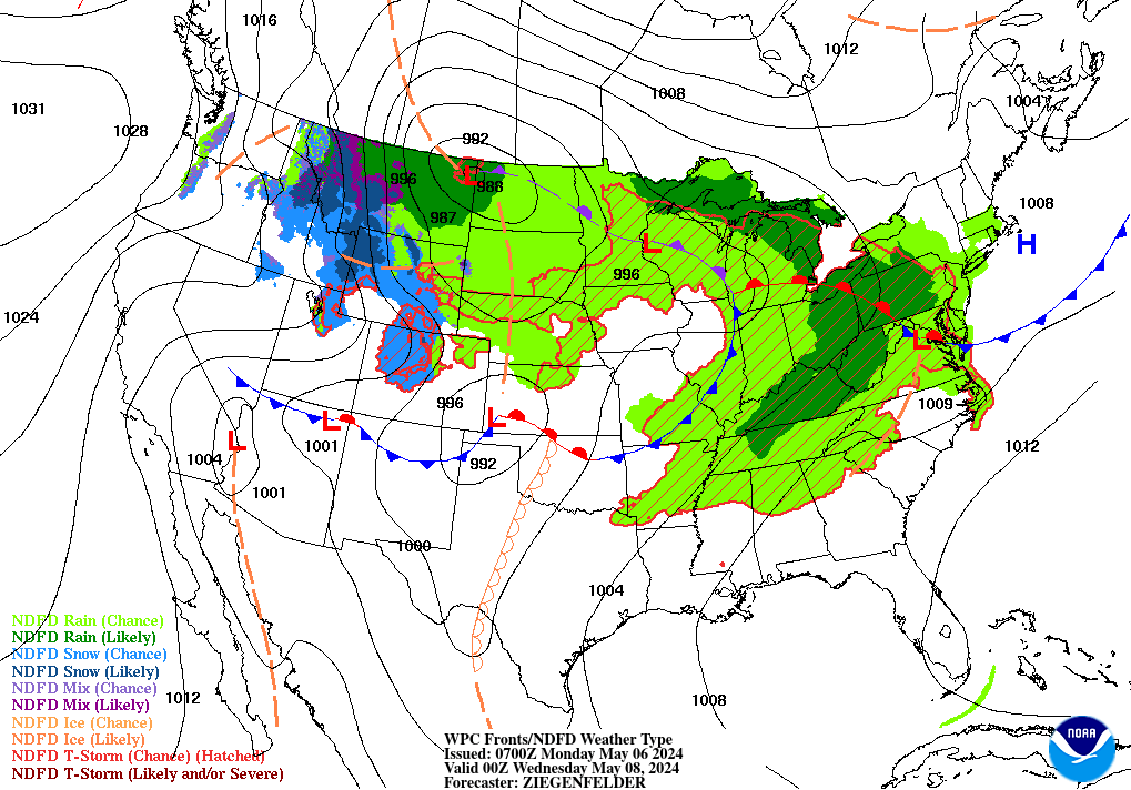 24-30 hr Forecast WX Map 
