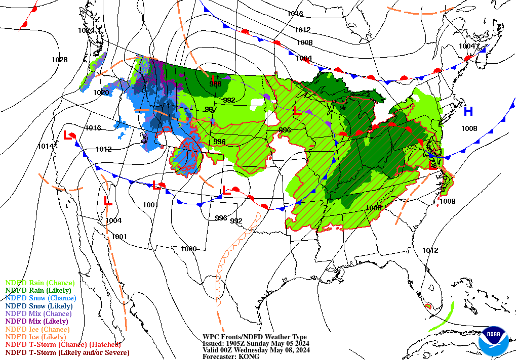 30-36 hr Forecast WX Map 