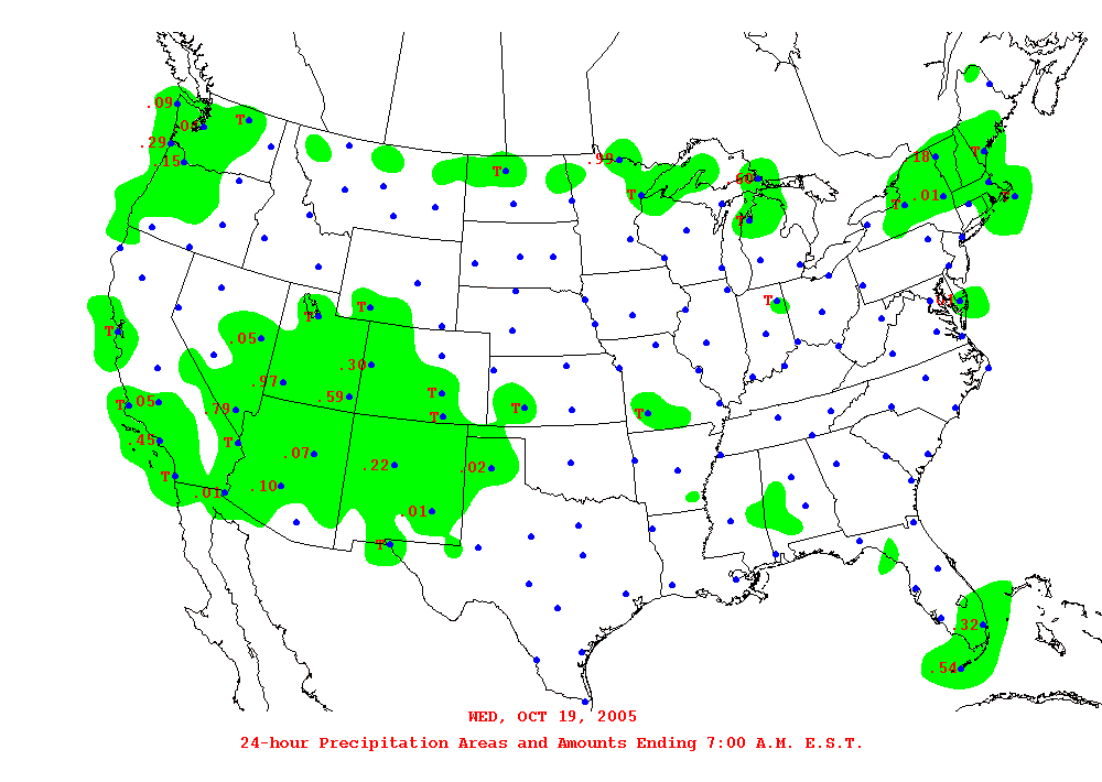 Daily 24-Hour Precipitation Total Map