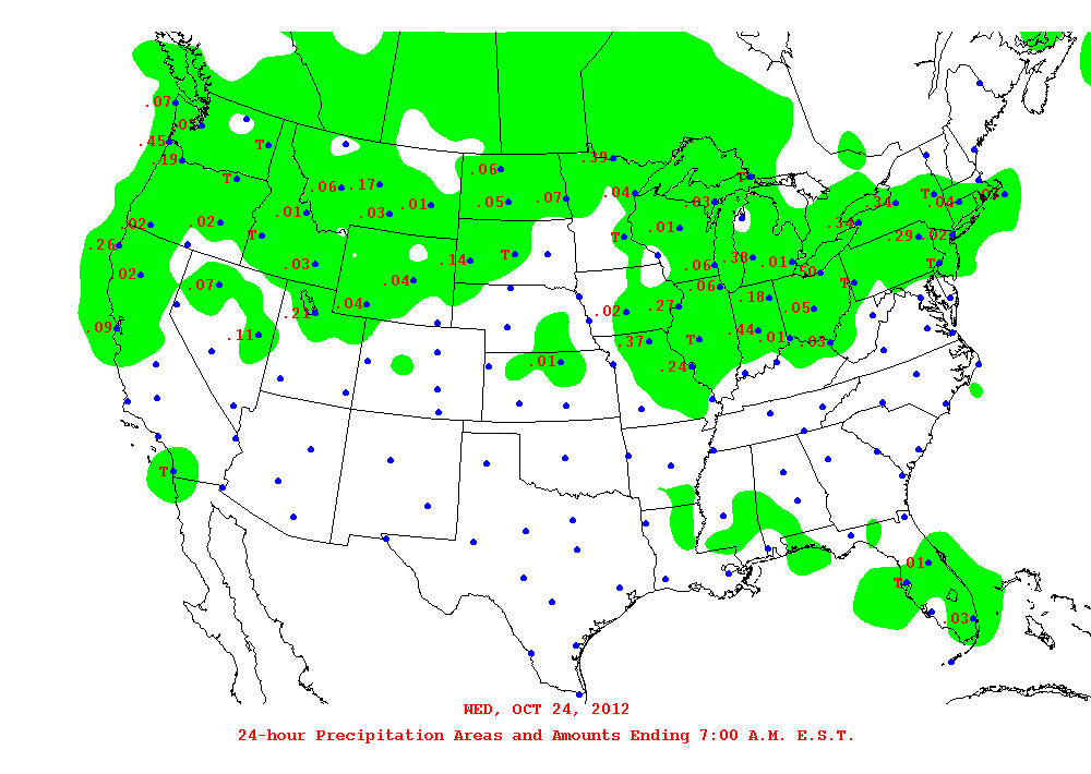 Daily 24-Hour Precipitation Total Map