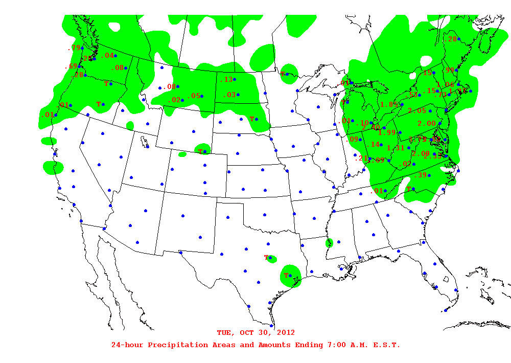 Daily 24-Hour Precipitation Total Map