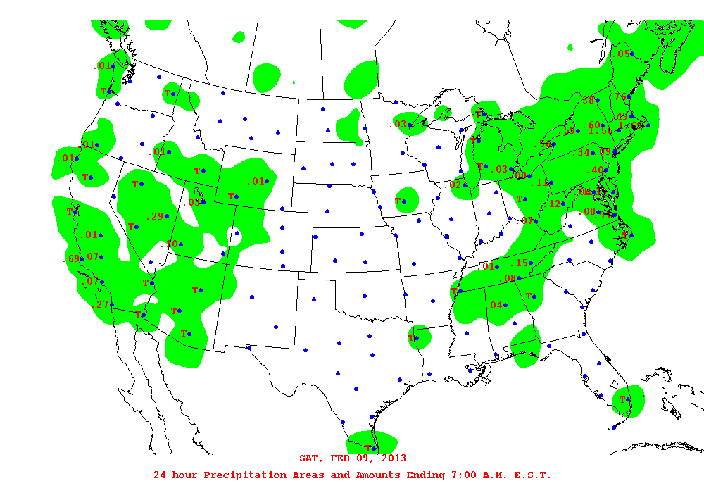 Daily 24-Hour Precipitation Total Map