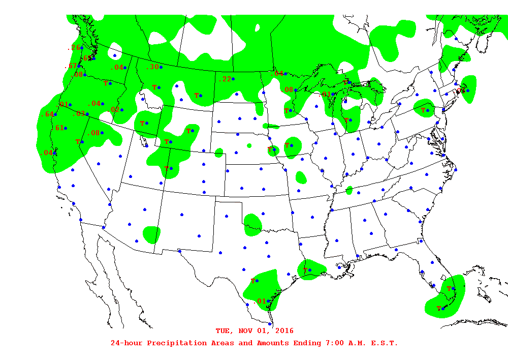 Daily 24-Hour Precipitation Total Map