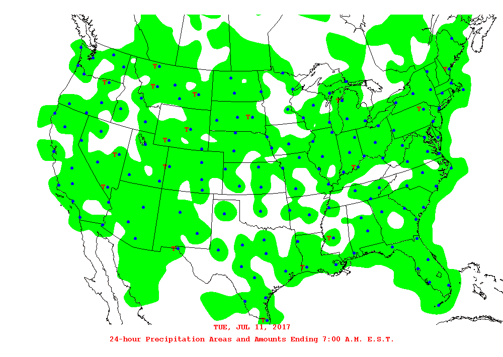 Daily 24-Hour Precipitation Total Map