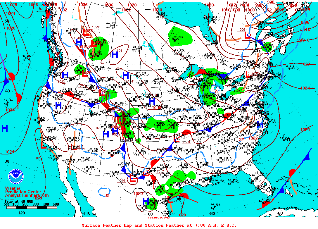Solunar.com Weather Surface Analysis