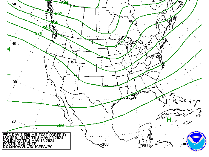 7 Day 500 MB Geopotential Forecast
