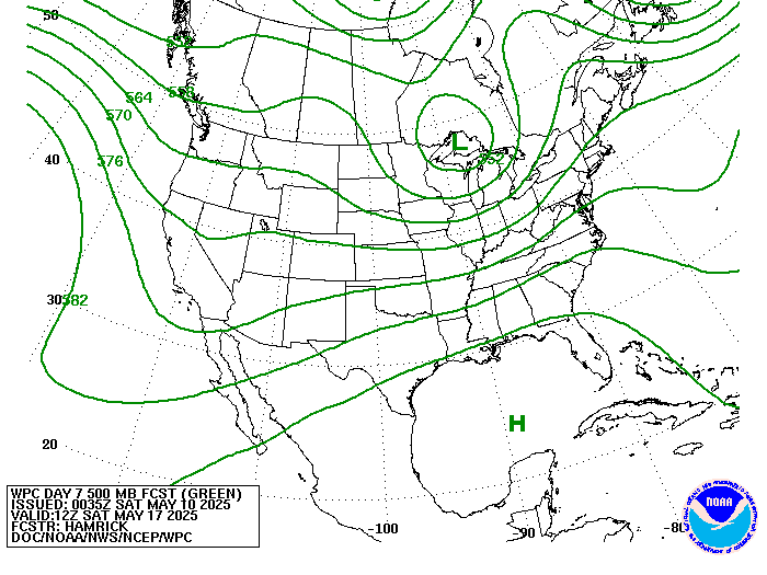 7 Day 500 MB Geopotential Forecast