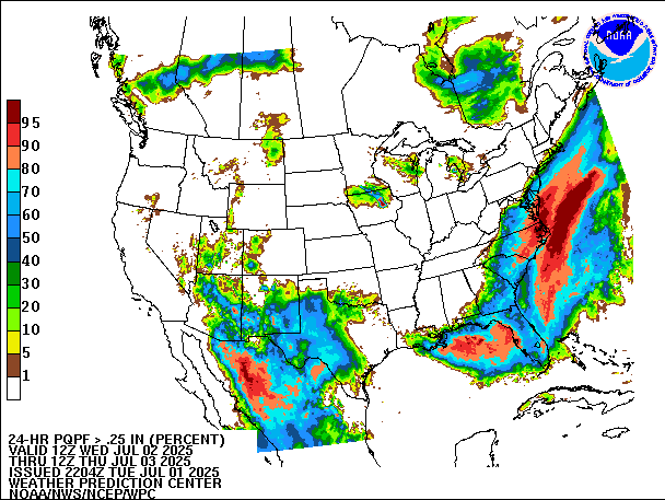 24-Hour PQPF valid 12Z July 3, 2025