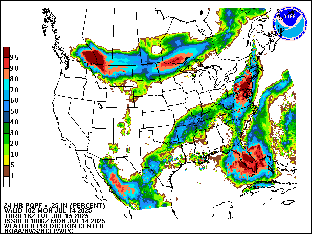 24-Hour PQPF valid 18Z July 15, 2025