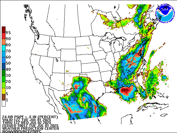 24-Hour PQPF valid 12Z July 2, 2025