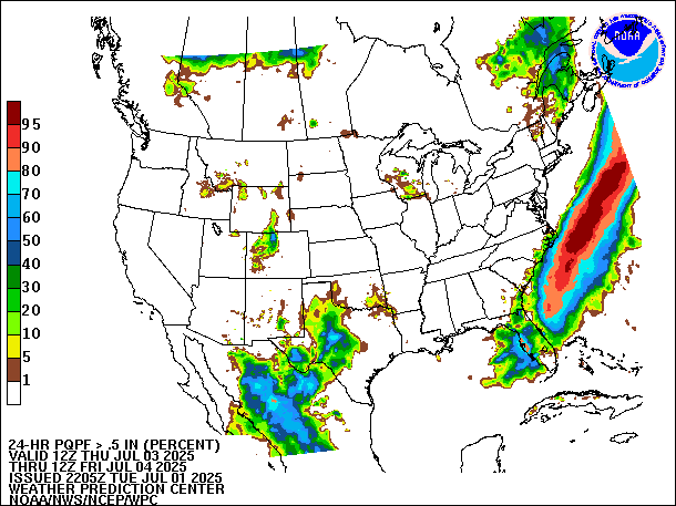 24-Hour PQPF valid 12Z July 4, 2025