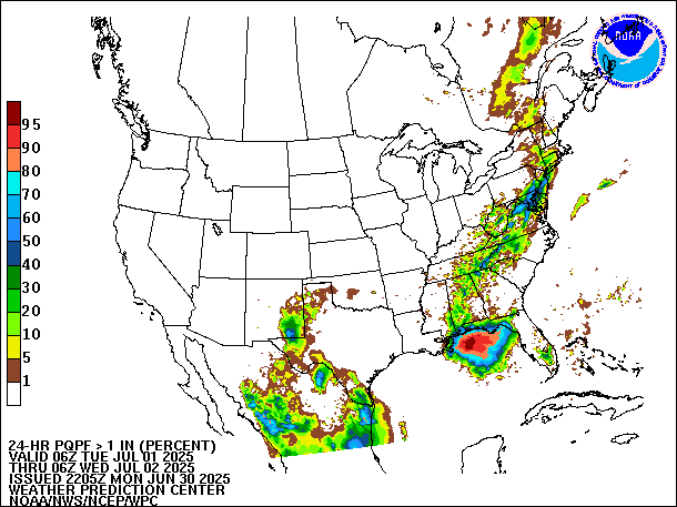 24-Hour PQPF valid 06Z July 2, 2025