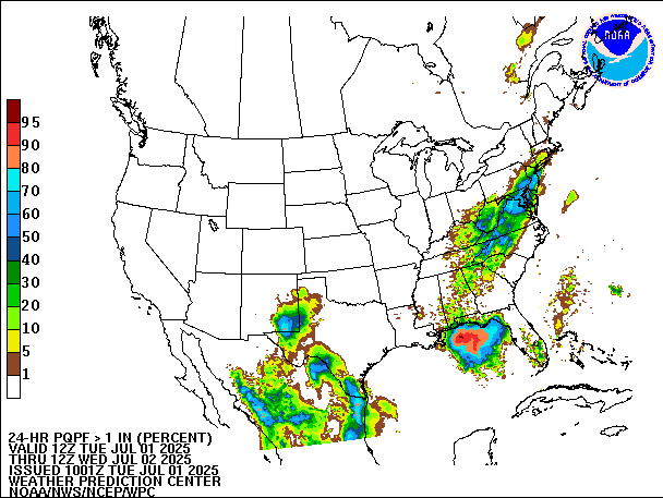 24-Hour PQPF valid 12Z July 2, 2025