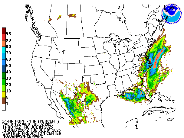 24-Hour PQPF valid 12Z July 3, 2025