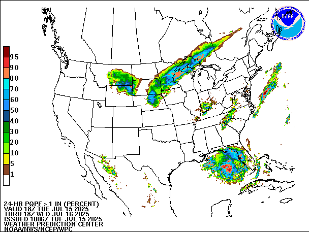 24-Hour PQPF valid 18Z July 16, 2025
