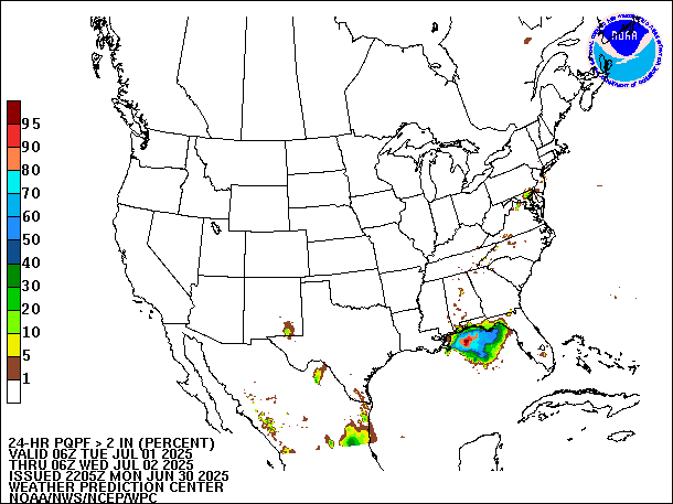24-Hour PQPF valid 06Z July 2, 2025