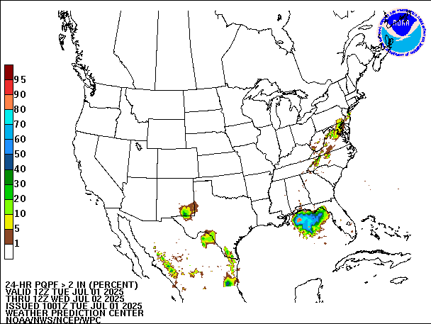 24-Hour PQPF valid 12Z July 2, 2025