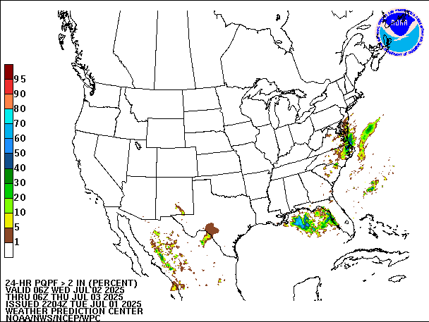 24-Hour PQPF valid 06Z July 3, 2025