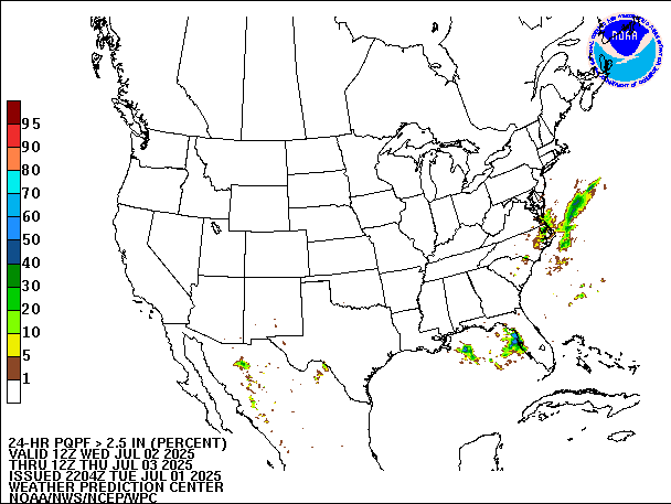 24-Hour PQPF valid 12Z July 3, 2025