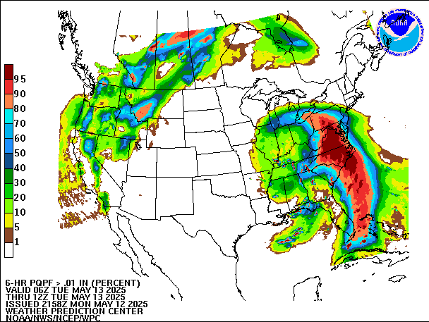 6-Hour PQPF valid 12Z May 13, 2025