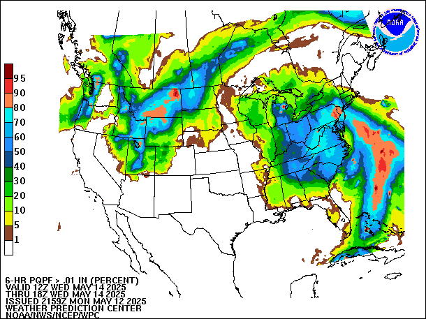 6-Hour PQPF valid 18Z May 14, 2025