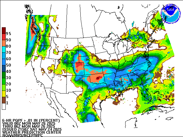 6-Hour PQPF valid 06Z May 26, 2025