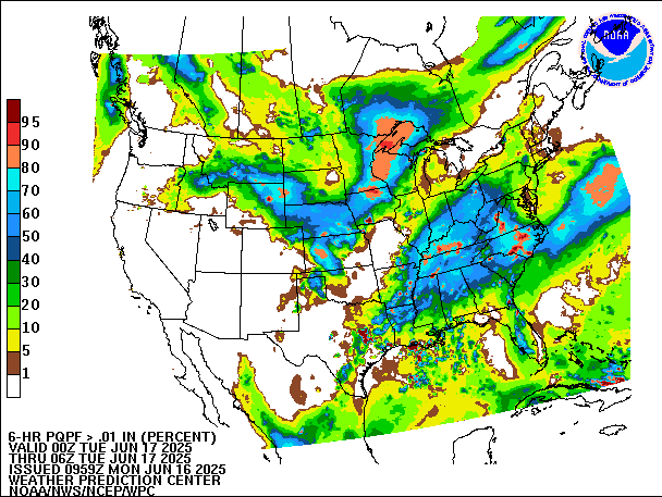 6-Hour PQPF valid 06Z June 17, 2025
