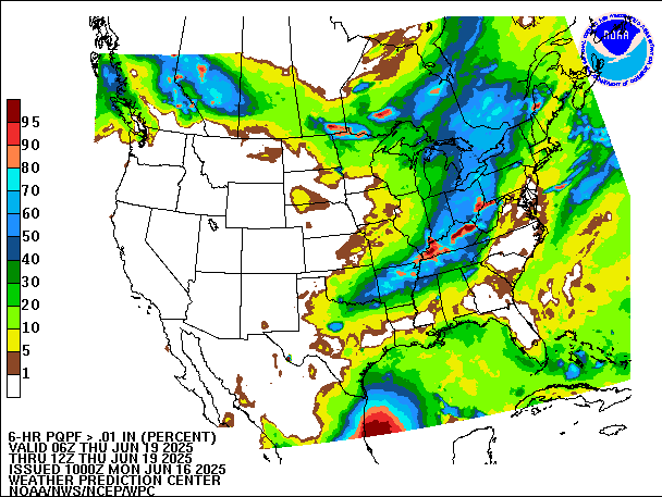 6-Hour PQPF valid 12Z June 19, 2025