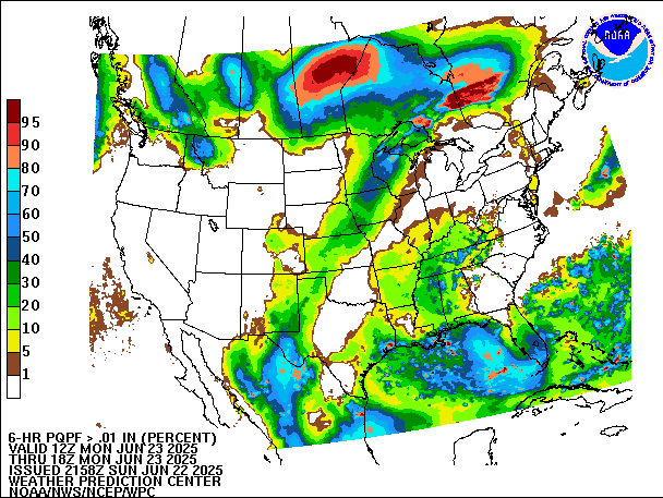 6-Hour PQPF valid 18Z June 23, 2025