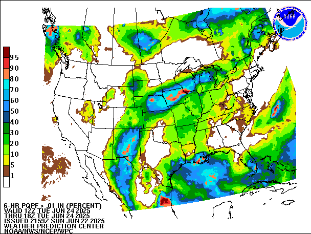 6-Hour PQPF valid 18Z June 24, 2025