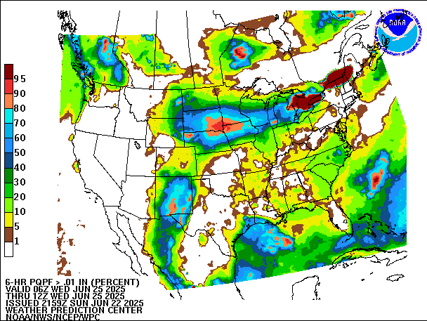 6-Hour PQPF valid 12Z June 25, 2025