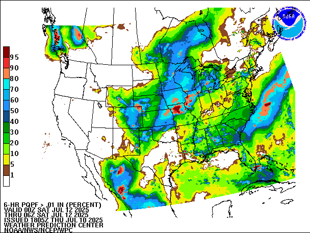 6-Hour PQPF valid 06Z July 12, 2025