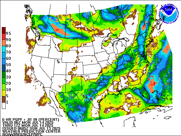 6-Hour PQPF valid 12Z July 14, 2025