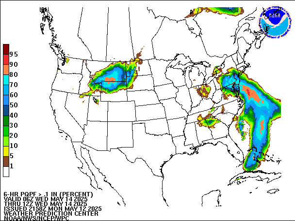6-Hour PQPF valid 12Z May 14, 2025
