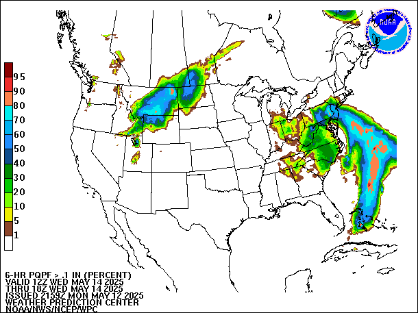6-Hour PQPF valid 18Z May 14, 2025