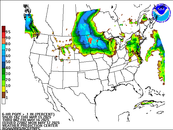 6-Hour PQPF valid 00Z May 16, 2025